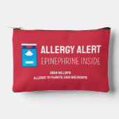 Allergie Warnhinweis Epinephrine Medikation Kinder Zubehörtasche (Vorderseite)