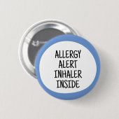 Allergie-Warnung Inhalator enthalten Button (Vorne & Hinten)