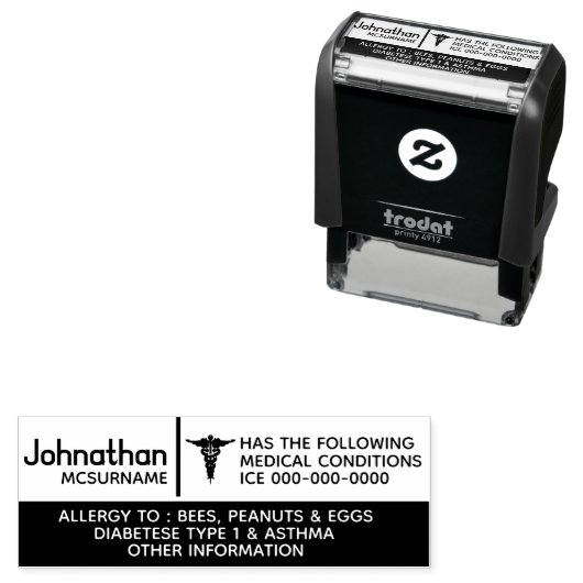 Allergiebewusstsein für Kinder in der Schule Permastempel (Beispiel)