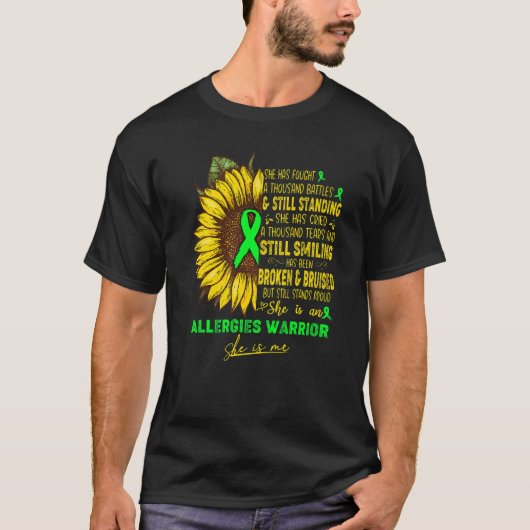 Allergien Bewusstsein Sie ist eine Allergikerin T-Shirt (Vorderseite)