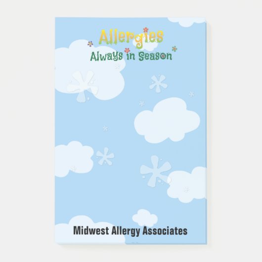 Allergien - immer in der Saison Post-it Klebezettel (Vorderseite)