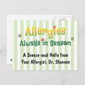Allergien - immer in der Saison Postkarte (Vorne/Hinten)