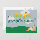 Allergien - immer in der Saison Postkarte (Vorne/Hinten)