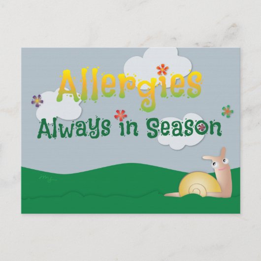 Allergien - immer in der Saison Postkarte (Vorderseite)