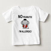 Allergisch gegen Erdnüsse Baby T-shirt (Vorderseite)