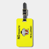 Allergisch gegen Erdnüsse Gepäckanhänger (Vorderseite vertikal)