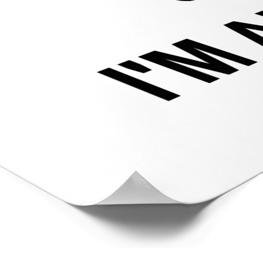 Allergisch gegen Erdnüsse Poster (Ecke)