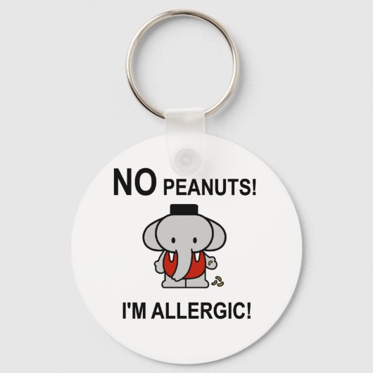 Allergisch gegen Erdnüsse Schlüsselanhänger (Vorderseite)