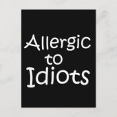 Allergisch gegen Idioten Postkarte (Vorderseite)