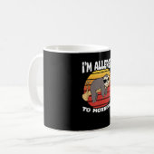 Allergisch gegen Morgen Faultier Tier Faultierlieb Kaffeetasse (Vorderseite Links)