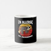 Allergisch gegen Morgen Faultier Tier Faultierlieb Kaffeetasse (Mittel)