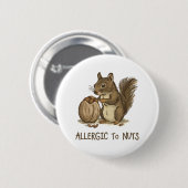 Allergisch gegen Nüsse Button (Vorne & Hinten)
