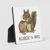 Allergisch gegen Nüsse Fotoplatte (Vorderseite)