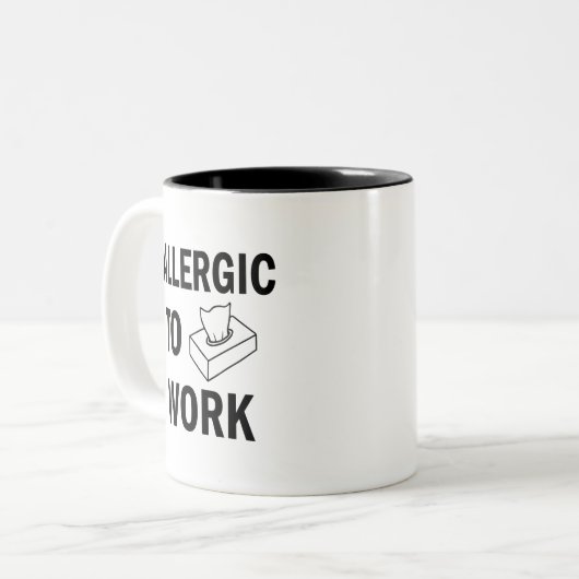 Allergisch Kaffee-Tasse bearbeiten Zweifarbige Tasse (Vorderseite Links)