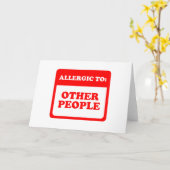 Allergisch zu anderen Leuten Karte (Gelbe Blume)