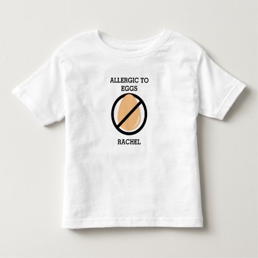 Allergisch zu den Ei-personalisierten Kindern Kleinkind T-shirt (Vorderseite)