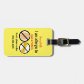 Allergisch zu den Erdnüssen und zu den Ei-Kindern Gepäckanhänger (Vorderseite horizontal)