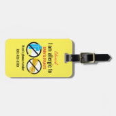 Allergisch zu den Erdnüssen und zu Molkereikindern Gepäckanhänger (Vorderseite horizontal)