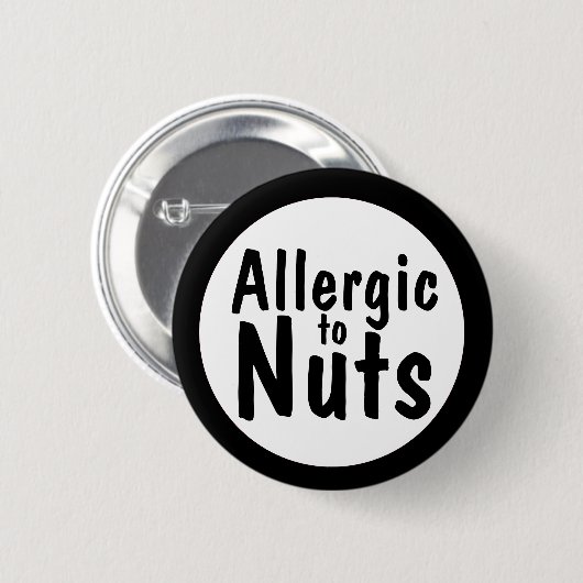 Allergisch zu den Nüssen Button (Vorne & Hinten)