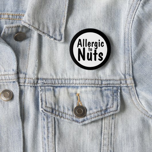 Allergisch zu den Nüssen Button (Beispiel)