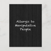 ALLERGISCH ZU MANIPULATIVEN MENSCHEN FÖRMLICHE ERG POSTKARTE (Vorderseite)