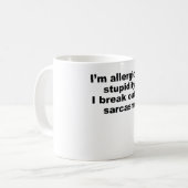 Allergisch zur Dummheit Kaffeetasse (Vorderseite Links)