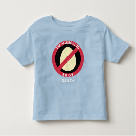 Allergisch zur Ei-Kinderallergie personalisiert Kleinkind T-shirt