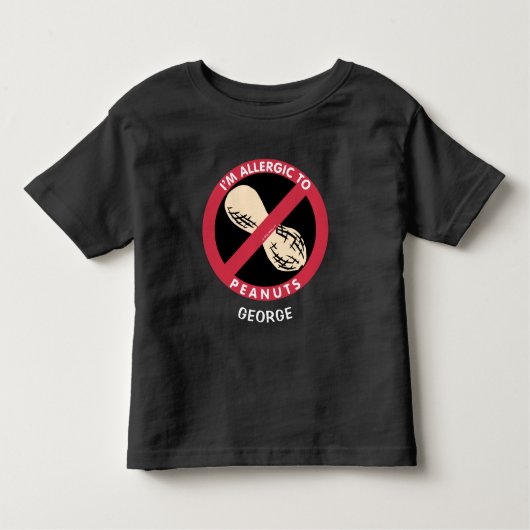 Allergisch zur Erdnuss-Kinderallergie Kleinkind T-shirt (Vorderseite)