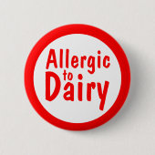 Allergisch zur Milch Button (Vorderseite)
