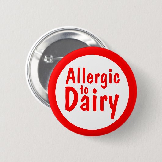 Allergisch zur Milch Button (Vorne & Hinten)
