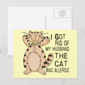 Allergische Katze Postkarte (Vorne/Hinten)