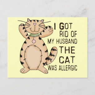 Allergische Katze Postkarte