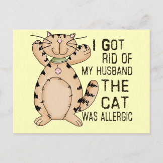 Allergische Katze Postkarte