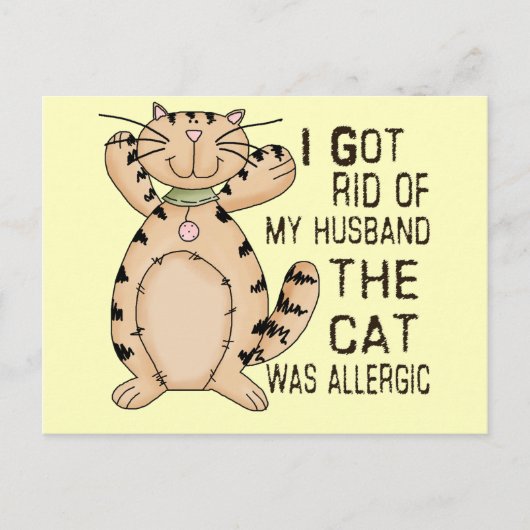 Allergische Katze Postkarte (Vorderseite)