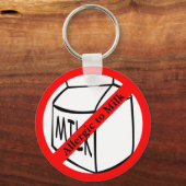 Allergische Reaktionen auf den Milchbasisch-Button Schlüsselanhänger (Vorderseite)