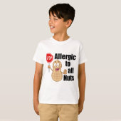 Allergische Reaktionen auf Erdnüsse Niedliche Nut  T-Shirt (Vorne ganz)