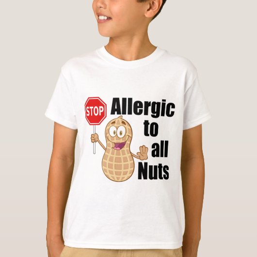 Allergische Reaktionen auf Erdnüsse Niedliche Nut  T-Shirt (Vorderseite)