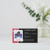 Allergische Warnkids Foto Medical Emergency Daycar Telefonnummerkarte (Stehend Vorderseite)