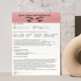 Allergischer Patch Test Lash Zustimmung Form Rose Briefbogen