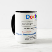 Allergist Funny Gift Tasse (Vorderseite Links)