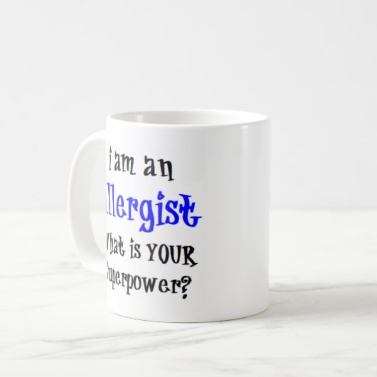 Allergistin Kaffeetasse (Vorderseite Links)