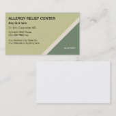 Allergistische Visitenkarten Visitenkarte (Vorne/Hinten)