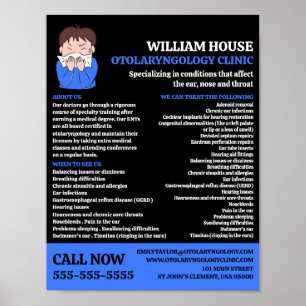 Allergologiedesign, Otolaryngologe, Otolaryngologi Poster