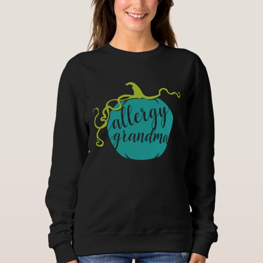 Allergy Grandma Teal Pumpkin Food Allergy Awarenes Sweatshirt (Vorderseite)