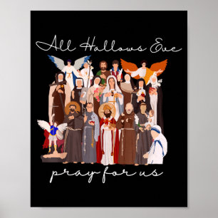 Allerheiligen-Abend, betet für uns Halloween Katho Poster