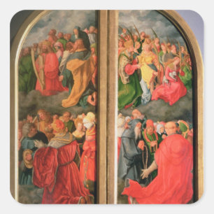 Allerheiligen-Tag-Altarpiece Quadratischer Aufkleber