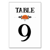 Allerheiligste Halloween-Rose Tischnummer (Vorderseite)