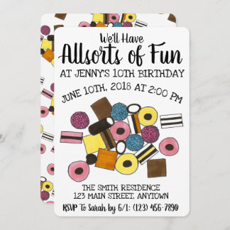 Allerlei Fun Licorice - Geburtstagsparty aller Art Einladung