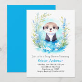 Allerwellig Whimsical Wildblume Boy Baby Dusche Einladung (Vorne/Hinten)