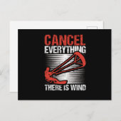 Alles abbrechen Es gibt Wind Funny Kitesurf Kit Postkarte (Vorne/Hinten)